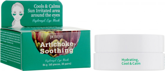 Petitfee & Koelf Artichoke Soothing Eye Mask - Гідрогелеві заспокійливі патчі для шкіри навколо очей з екстрактом артишоку - 3