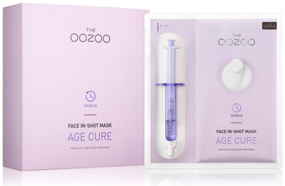 The Oozoo Face In-Shot Mask Age Cure - Тканинна антивікова маска з шприцом-активатором - 2