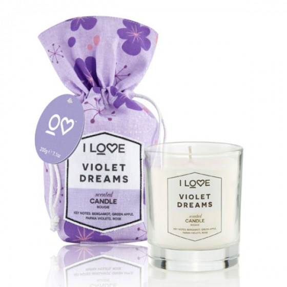 I Love Violet Dreams Candle - Ароматична свічка "Фіалка" - 4