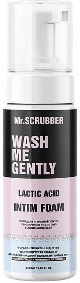 Mr.Scrubber Wash Me Gently - Пінка для інтимної гігієни з молочною кислотою та соком алое вера