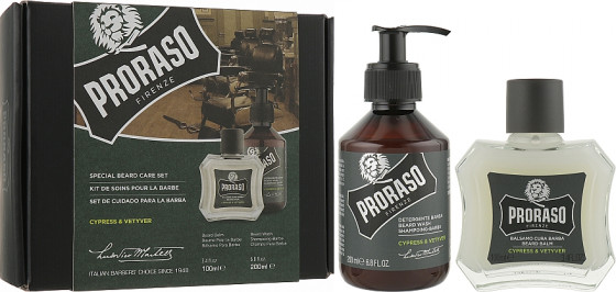 Proraso Cypress & Vetyver Beard Care Set - Подарунковий набір для догляду за бородою