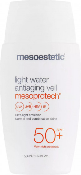 Mesoestetic Light Water Antiaging Veil SPF50+ - Сонцезахисна антивікова сироватка "Вуаль"