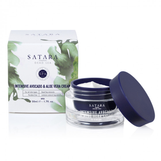 Satara Dead Sea Cream with Avokado&Aloe Vera SPF25 - Інтенсивний зволожуючий крем з авокадо і алое віра - 2