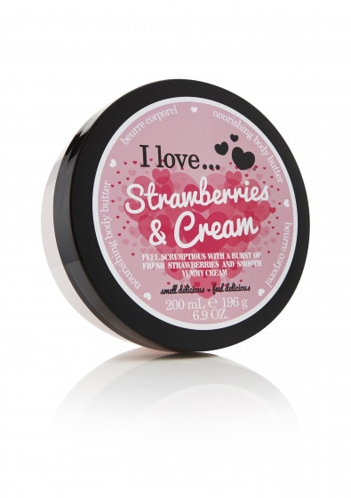 I Love Strawberries & Cream Body Butter - Олія для тіла "Полуниця з вершками " - 1