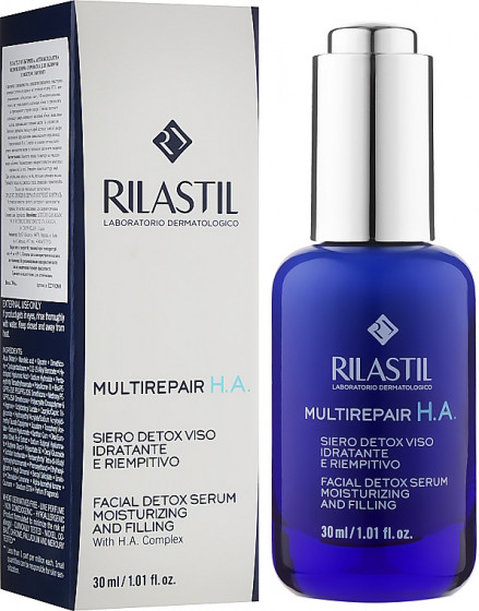 Rilastil Multirepair Facial Detox Serum - Антиоксидантна відновлююча сироватка для обличчя з ефектом ліфтингу - 1