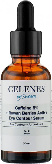 Celenes Caffeine 5% + Rowan Berries Active Eye Contour Serum - Активна сироватка для шкіри навколо очей