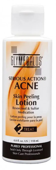 GlyMed Plus Serious Action Skin Peeling Lotion - Піллінг-лосьйон з сіркою та резорцином для лікування акне