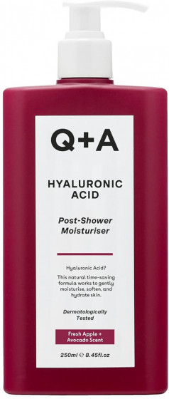 Q+A Hyaluronic Acid Post-Shower Moisturiser - Засіб з гіалуроновою кислотою для інтенсивного зволоження тіла