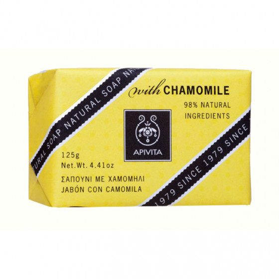 Apivita natural soap with chamomile - Натуральне мило з ромашкою - 1