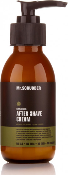 Mr.Scrubber Man After Shave Cream - Крем після гоління з маслом коноплі