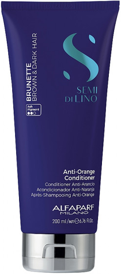 Alfaparf Milano Semi Di Lino Brunette Anti-Orange Conditioner - Кондиціонер для нейтралізації рудого підтону для каштанового волосся