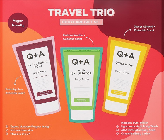 Q+A Travel Trio - Подарунковий набір для тіла