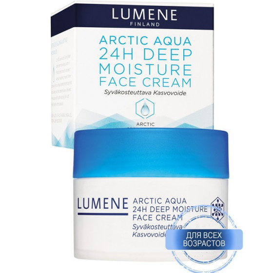 Lumene Arctic Aqua 24h Deep Moisture Face Cream - Крем зволожуючий 24 години для нормальної і сухої шкіри