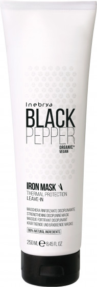 Inebrya Black Pepper Iron Mask - Зміцнююча незмивна маска для неслухняного волосся