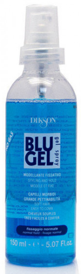 Dikson Blu Gel Spray Normal Fixing - Моделюючий гель-спрей без газу нормальної фіксації