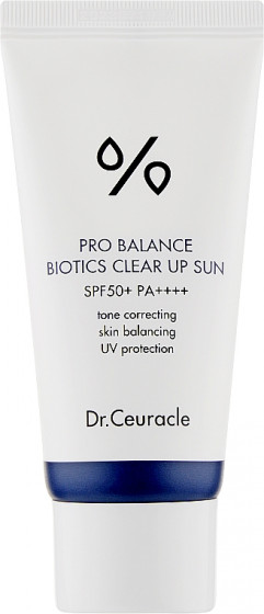 Dr.Ceuracle Pro Balance Biotics Clear Up Sun SPF50+ PA++++ - Сонцезахисний освітлюючий крем з пробіотиками