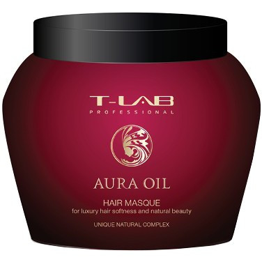 T-LAB Professional Aura Oil Treatment 600 мл - Інтенсивна поновлююча маска для сяйва і гладкості волосся