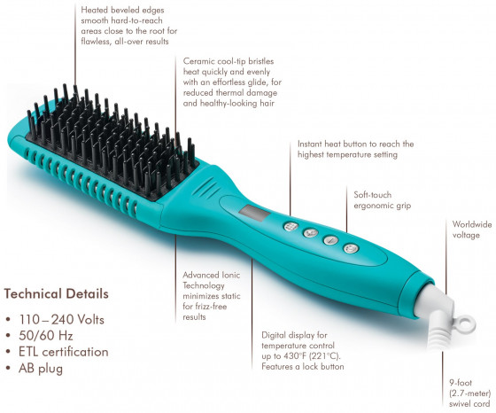 Moroccanoil Smooth Style Ceramic Heated Brush - Термо-щітка для випрямлення волосся - 5