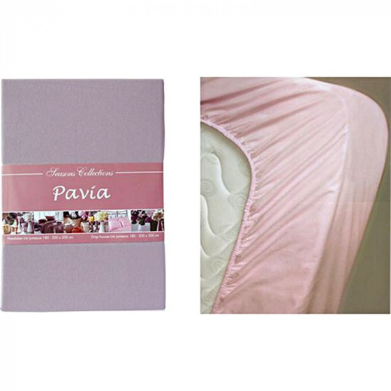 Pavia STONE (180-200x200) - Простирадло трикотажне на гумці світло-бежеве