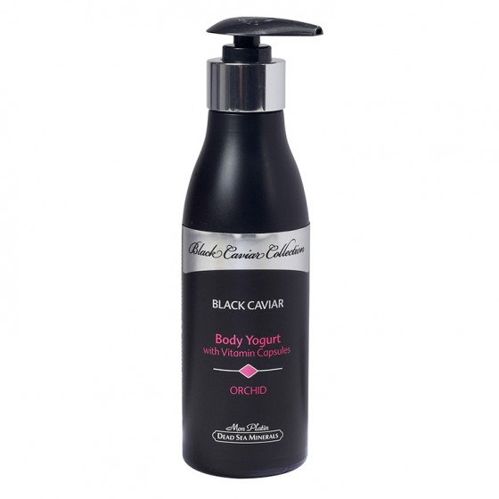 Mon Platin DSM Black Caviar Body Yogurt Orchid - Йогурт для тіла з вітамінними капсулами, екстрактами чорної ікри і орхідеї