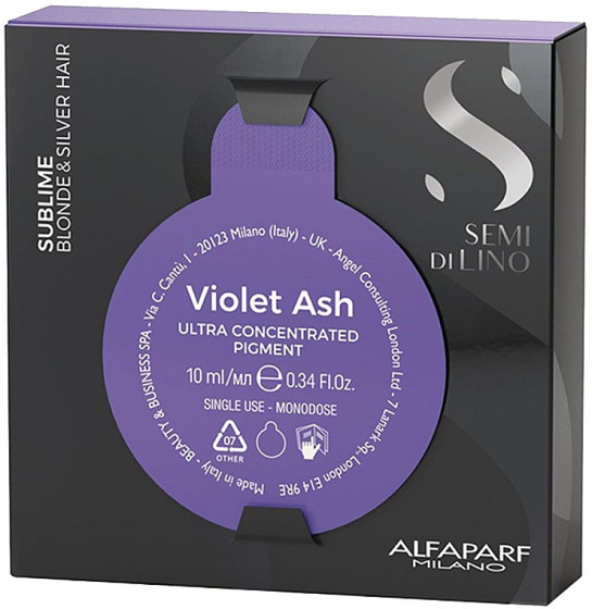 Alfaparf Semi Di Lino Sublime Ultra Concentrated Pigment Violet Ash - Пігмент-догляд для світлого волосся