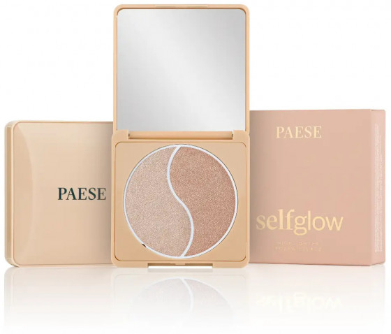 Paese Selfglow Highlighter Ultra Pallet - Компактна хайлайтер палітра 2 в 1