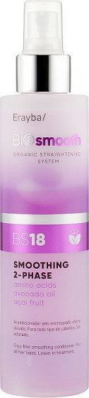 Erayba Bio Smooth Organic Straightener Smoothing Spray BS18 - Двофазний спрей-кондиціонер для випрямлення волосся