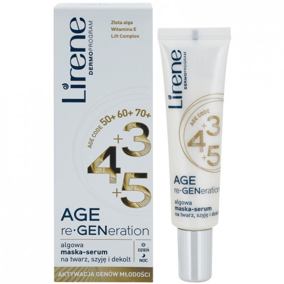 Lirene Age re-GENeration 50+, 60+, 70+ Algae Mask-Serum - Зволожуюча маска-сироватка 50+, 60+, 70+