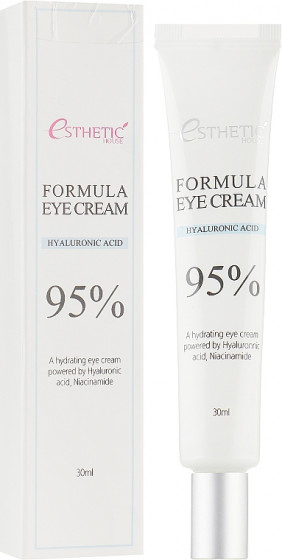 Esthetic House Formula Eye Cream Hyaluronic Acid 95% - Зволожуючий крем для шкіри навколо очей з гіалуроновою кислотою та ніацинамідом - 1