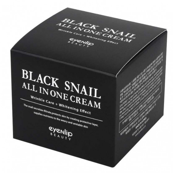 Eyenlip Black Snail All In One Cream - Крем для обличчя з муцином чорного равлика - 1