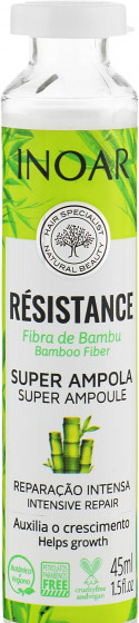 Inoar Résistance Bamboo Fiber - Ампула для відновлення та ламінування волосся - 1