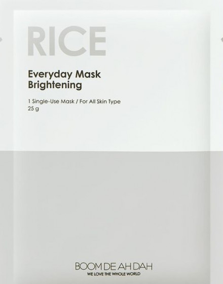 Boom De Ah Dah Everyday Mask Brightening Rice - Вирівнююча тон маска для обличчя