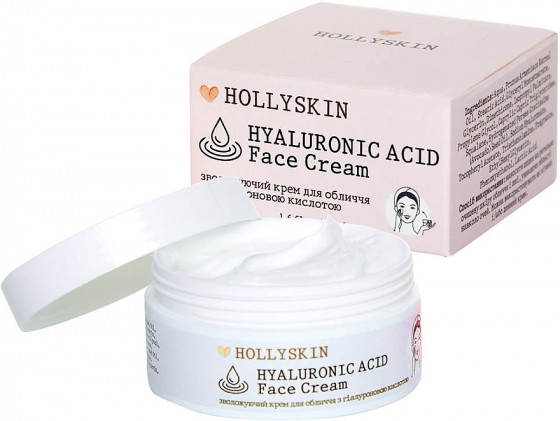 Hollyskin Hyaluronic Acid Face Cream - Зволожуючий крем для обличчя з гіалуроновою кислотою