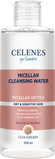 Celenes Cloudberry Micellar Cleansing Water - Міцелярна вода з морошкою для сухої та чутливої ​​шкіри