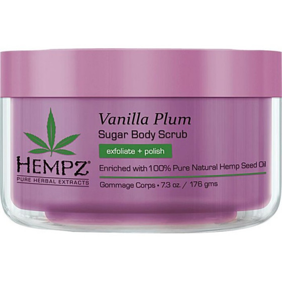 Hempz Vanilla Plum Herbal Sugar Body Scrub - Цукровий скраб для тіла Ваніль-слива