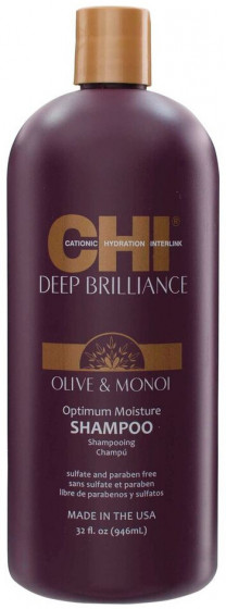 CHI Deep Brilliance Olive & Monoi Optimum Moisture Shampoo - Зволожуючий шампунь