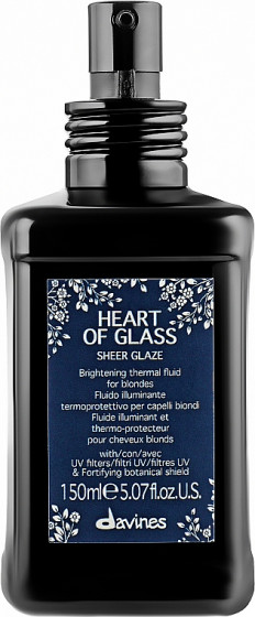 Davines Heart Of Glass Sheer Glaze - Термозахисний флюїд для надання блиску світлим відтінкам волосся