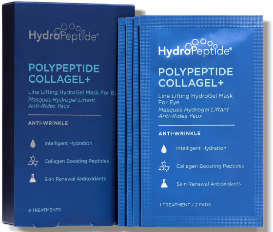 HydroPeptide PolyPeptide Collagel Mask For Eyes - Гідрогелева маска проти зморшок для зони навколо очей