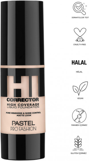 Pastel Hi Corrector High Coverage Liquid Foundation - Тональна основа - 2