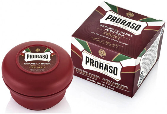 Proraso Red Line Emollient Soap - Мило з екстрактом каріте і сандаловим маслом для гоління жорсткої щетини - 3