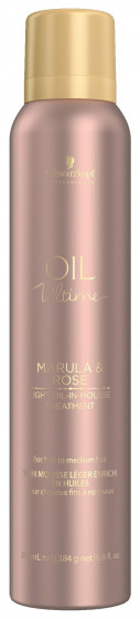 Schwarzkopf Professional Oil Ultime Marula & Rose Light Oil-in-Mousse Treatment - Маска для тонкого і нормального волосся з маслом марули і троянди