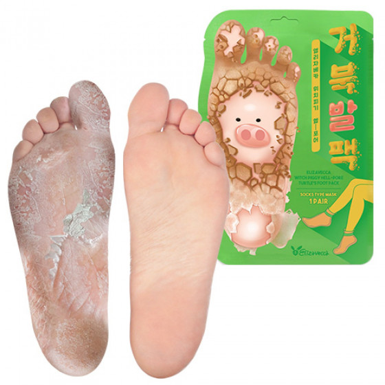 Elizavecca Witch Piggy Hell-Pore Turtles Foot Pack - Відлущувальні пілінг-шкарпетки для ніг - 2