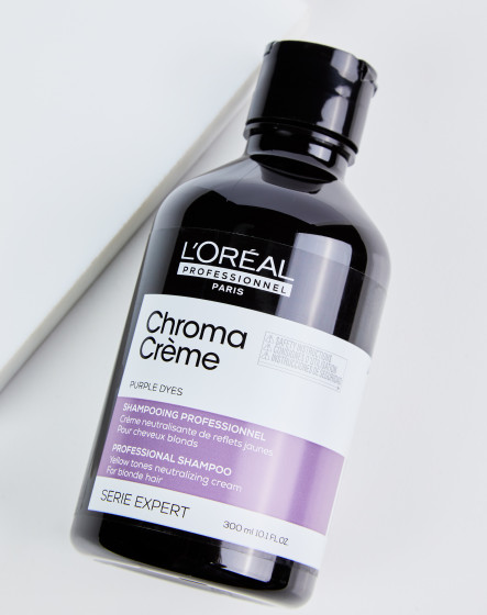 L'Oreal Professionnel Serie Expert Chroma Creme Purple Dyes Professional Shampoo - Шампунь для нейтралізації жовтих відтінків волосся кольору блонд - 2