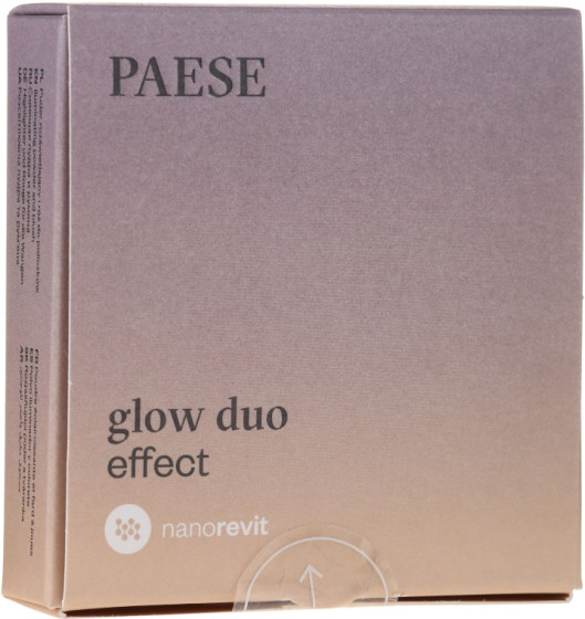 Paese Nanorevit Glow Duo Effect Blush + Highlighter - Контурна палітра 2 в 1 Рум'яна + Хайлайтер - 2