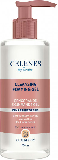 Celenes Cloudberry Cleansing Foaming Gel - Очищуюча пінка-гель з морошкою для сухої та чутливої ​​шкіри