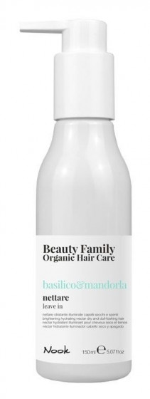 Nook Beauty Family Organic Basilico & Mandorla Nectar - Флюїд "Яскравість, Зволоження і Блиск" для сухих, тьмяних волосся