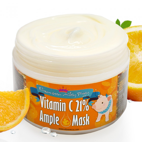 Elizavecca Milky Piggy VitaminC 21% Ample Mask - Маска з вітаміном С розігріває - 3