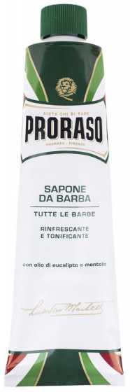 Proraso Green Line Refreshing Shaving Cream - Освіжаючий і тонізуючий крем для гоління