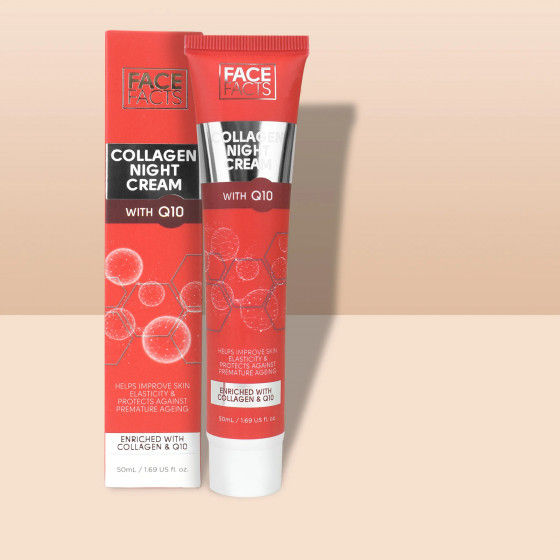 Face Facts Collagen Night Cream With Q10 - Нічний крем для обличчя з колагеном та коензимом Q10 - 5