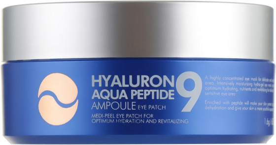 Medi Peel Hyaluron Aqua Peptide 9 Ampoule Eye Patch - Гідрогелеві патчі глибокого з екстрактом морських водоростей та пептидами